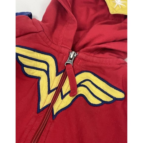 Hanna Andersson Wonder Woman Girls Hoodie Cape Costume Jacket DC 100cm 4 4T - Picture 4 of 12